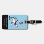 Kat in het Pet neemt een boog Bagagelabel (Voorkant horizontaal)