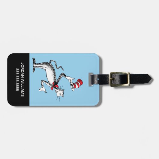 Kat in het Pet neemt een boog Bagagelabel (Voorkant horizontaal)