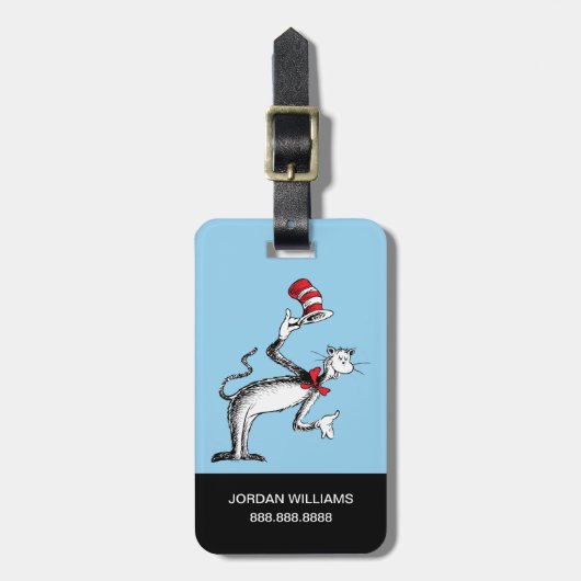 Kat in het Pet neemt een boog Bagagelabel (Voorkant verticaal)