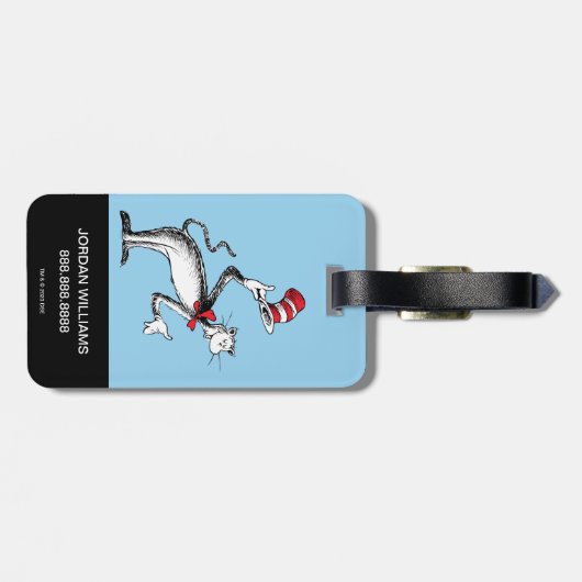 Kat in het Pet neemt een boog Bagagelabel (Achterkant horizontaal)