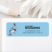 Kat in het Pet neemt een boog Etiket (Insitu)