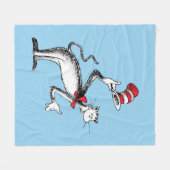 Kat in het Pet neemt een boog Fleece Deken (Voorkant (Horizontaal))