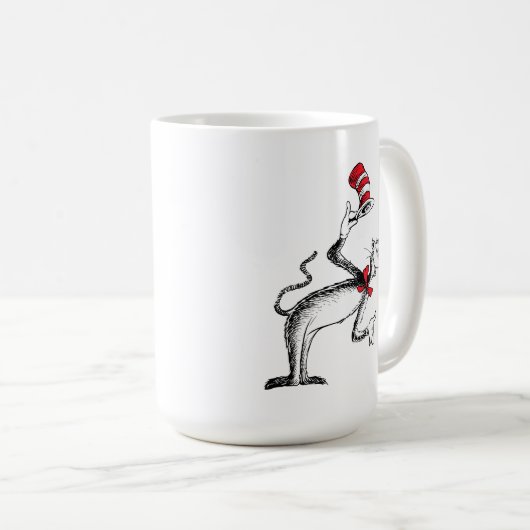 Kat in het Pet neemt een boog Koffiemok (Voorkant rechts)