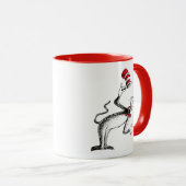 Kat in het Pet neemt een boog Mok (Voorkant rechts)