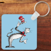 Kat in het Pet neemt een boog Sleutelhanger (Achterkant)