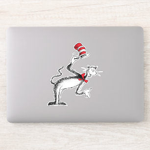 Kat in het Pet neemt een boog Sticker