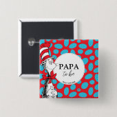 Kat in het Pet | opa om te worden Vierkante Button 5,1 Cm (Voorkant /achterkant)