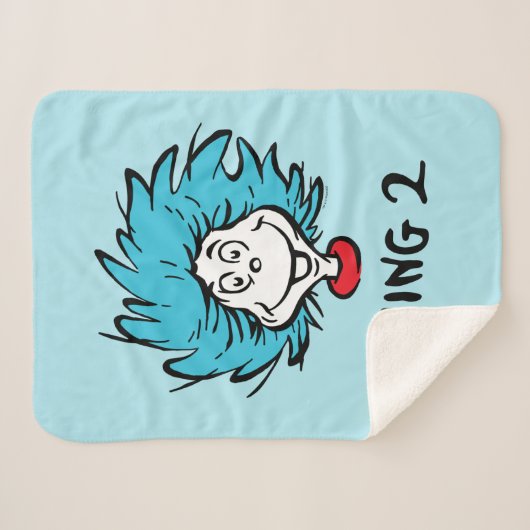 Kat in het Pet | Punt twee Sherpa Deken (Voorkant (horizontaal))