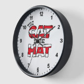 Kat in het Pet | Rood en wit gestreepte tekst (Hoek)