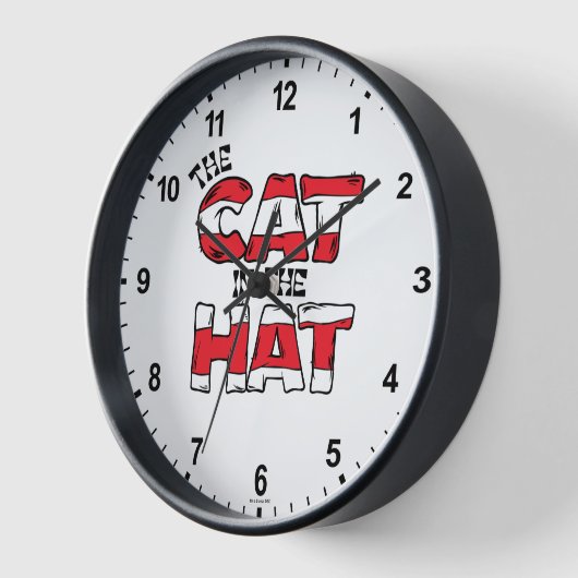 Kat in het Pet | Rood en wit gestreepte tekst (Hoek)