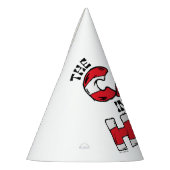 Kat in het Pet | Rood en wit gestreepte tekst Feesthoedjes (Links)