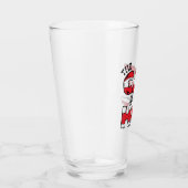 Kat in het Pet | Rood en wit gestreepte tekst Glas (Rechts)