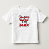Kat in het Pet | Rood en wit gestreepte tekst Kinder Shirts (Voorkant)