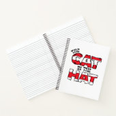 Kat in het Pet | Rood en wit gestreepte tekst Notitieboek (Binnen)