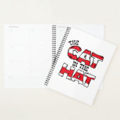 Kat in het Pet | Rood en wit gestreepte tekst Planner (Display)