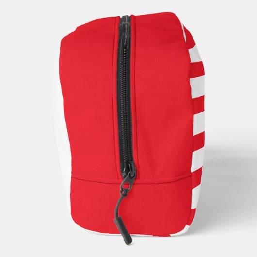 Kat in het Pet | Rood en wit gestreepte tekst Toilettasje (Rechts)