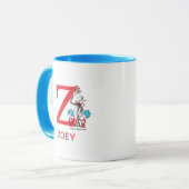 Kat in het Pet, Thing One Naam & Monogram Z Mok (Voorkant links)