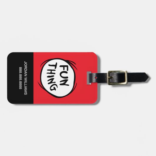 Kat in het Pet | Thing One Thing Two - Leuk ding Bagagelabel (Voorkant horizontaal)