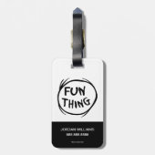 Kat in het Pet | Thing One Thing Two - Leuk ding Bagagelabel (Achterkant verticaal)