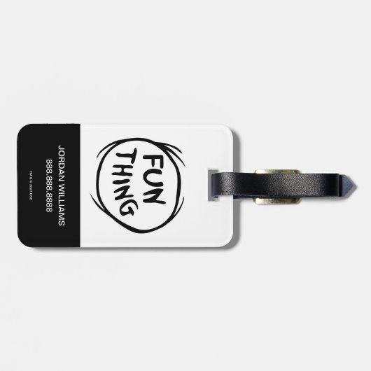 Kat in het Pet | Thing One Thing Two - Leuk ding Bagagelabel (Achterkant horizontaal)