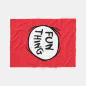 Kat in het Pet | Thing One Thing Two - Leuk ding Fleece Deken (Voorkant (Horizontaal))
