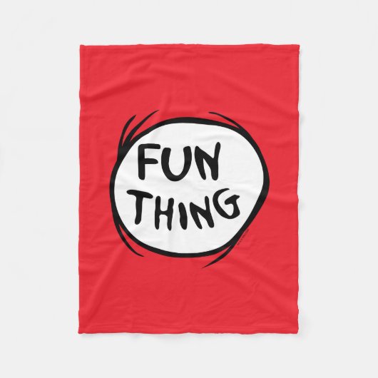 Kat in het Pet | Thing One Thing Two - Leuk ding Fleece Deken (Voorkant)