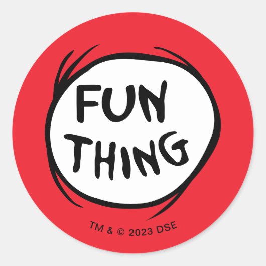 Kat in het Pet | Thing One Thing Two - Leuk ding Ronde Sticker (Voorkant)