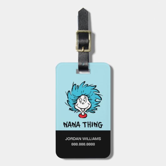 Kat in het Pet | Thing One Thing Two - Nana Thing Bagagelabel (Voorkant verticaal)