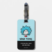 Kat in het Pet | Thing One Thing Two - Nana Thing Bagagelabel (Achterkant verticaal)