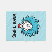 Kat in het Pet | Thing One Thing Two - Nana Thing Fleece Deken (Voorkant (Horizontaal))