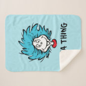 Kat in het Pet | Thing One Thing Two - Nana Thing Sherpa Deken (Voorkant (horizontaal))