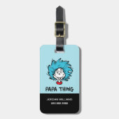 Kat in het Pet | Thing One Thing Two - Papa Thing Bagagelabel (Voorkant verticaal)