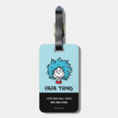Kat in het Pet | Thing One Thing Two - Papa Thing Bagagelabel (Achterkant verticaal)