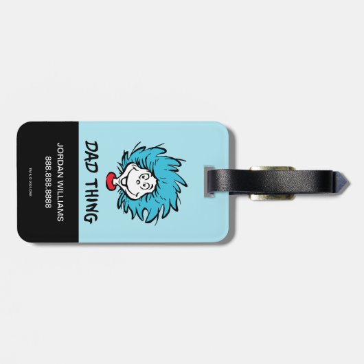 Kat in het Pet | Thing One Thing Two - Papa Thing Bagagelabel (Achterkant horizontaal)