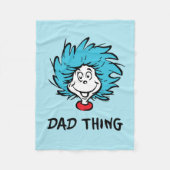 Kat in het Pet | Thing One Thing Two - Papa Thing Fleece Deken (Voorkant)