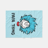 Kat in het Pet | Thing One Thing Two - Papa Thing Fleece Deken (Voorkant (Horizontaal))