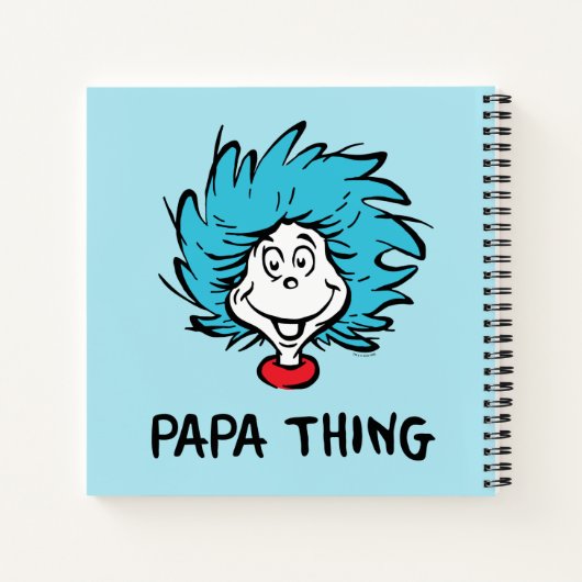 Kat in het Pet | Thing One Thing Two - Papa Thing Notitieboek (Achterkant)