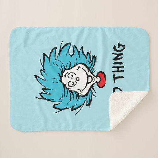 Kat in het Pet | Thing One Thing Two - Papa Thing Sherpa Deken (Voorkant (horizontaal))