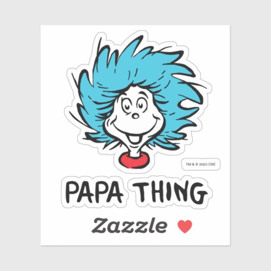 Kat in het Pet | Thing One Thing Two - Papa Thing Sticker (Vel)