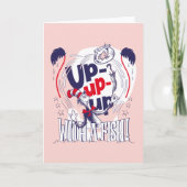 Kat in het Pet | Up-up met een vis Kaart (Voorkant)