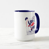 Kat in het Pet | Up-up met een vis Mok (Voorkant rechts)