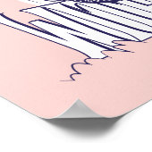 Kat in het Pet | Up-up met een vis Poster (Hoek)