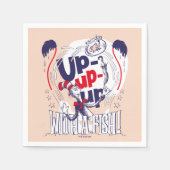 Kat in het Pet | Up-up met een vis Servet (Voorkant)