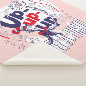 Kat in het Pet | Up-up met een vis Sherpa Deken (3/4)