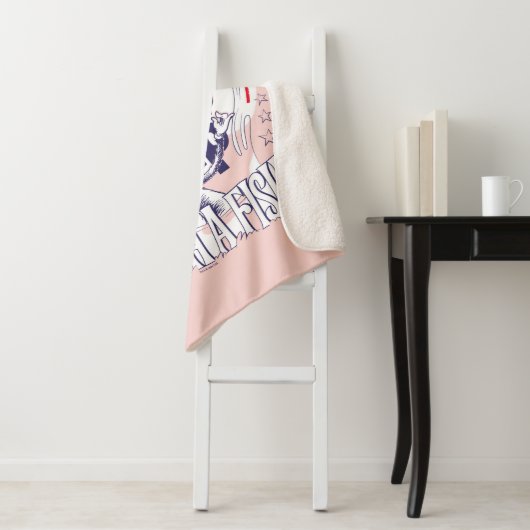 Kat in het Pet | Up-up met een vis Sherpa Deken (In situ)