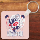 Kat in het Pet | Up-up met een vis Sleutelhanger (Achterkant)