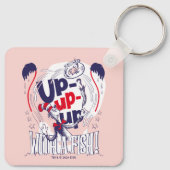 Kat in het Pet | Up-up met een vis Sleutelhanger (Achterkant)