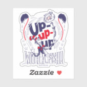 Kat in het Pet | Up-up met een vis Sticker (Vel)