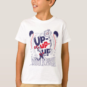 Kat in het Pet   Up-up met een vis T-shirt