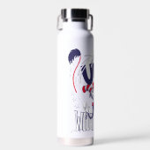 Kat in het Pet | Up-up met een vis Waterfles (Voorkant)